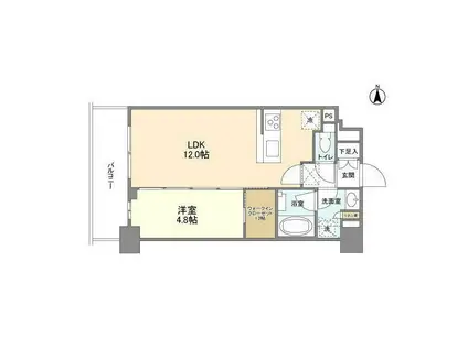 コンフォリア桜上水(1LDK/7階)の間取り写真