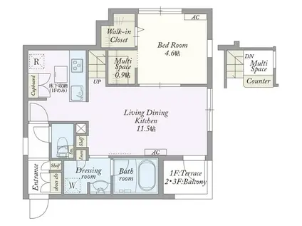MY STYLE VINTAGE 柏あけぼの(1LDK/2階)の間取り写真
