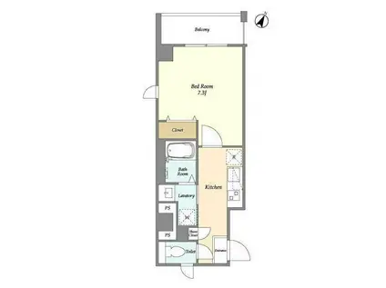 アリビオホリウチ(1K/1階)の間取り写真