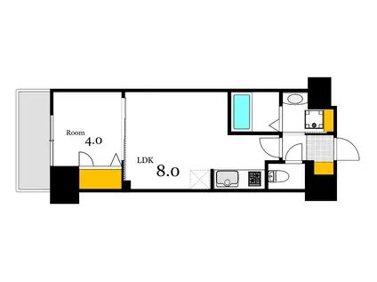 S-RESIDENCE鶴見町ALTANO(1LDK/2階)の間取り写真