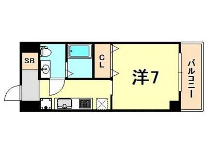 CITYSPIRE新神戸(1K/8階)の間取り写真