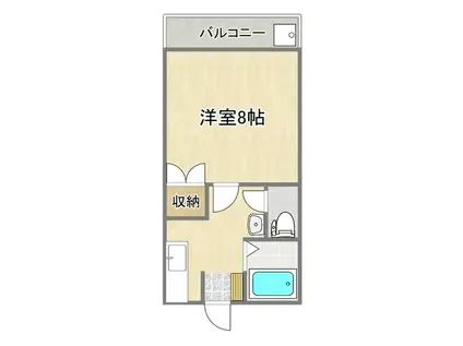 コーポ中村(1K/2階)の間取り写真