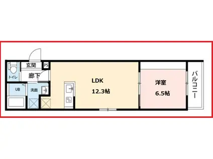 京成金町線 京成金町駅 徒歩8分 3階建 築1年(1LDK/2階)の間取り写真