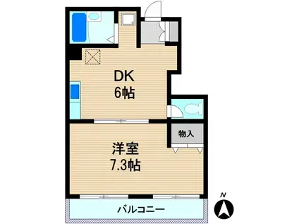 ジョイフル松本(1DK/4階)の間取り写真