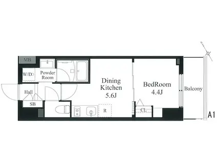 ラティエラ秋葉原(1DK/6階)の間取り写真