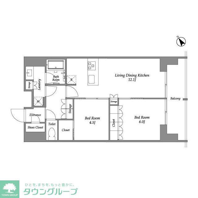 シーズンフラッツ大森西(2LDK/11階)の間取り写真