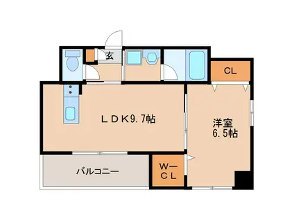 グランドシャルドン(1LDK/4階)の間取り写真