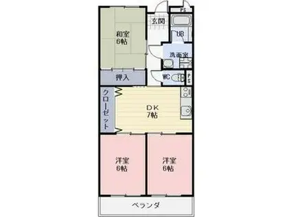 リンピア幸(3DK/2階)の間取り写真