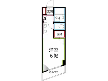 アーバンコアビル(ワンルーム/2階)の間取り写真