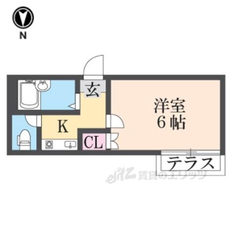 RENATUS寝屋川(1K/4階)の間取り写真