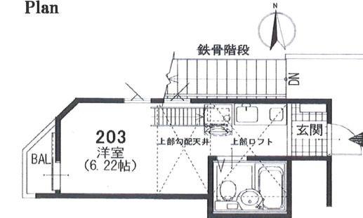 メゾンSSK(ワンルーム/2階)の間取り写真