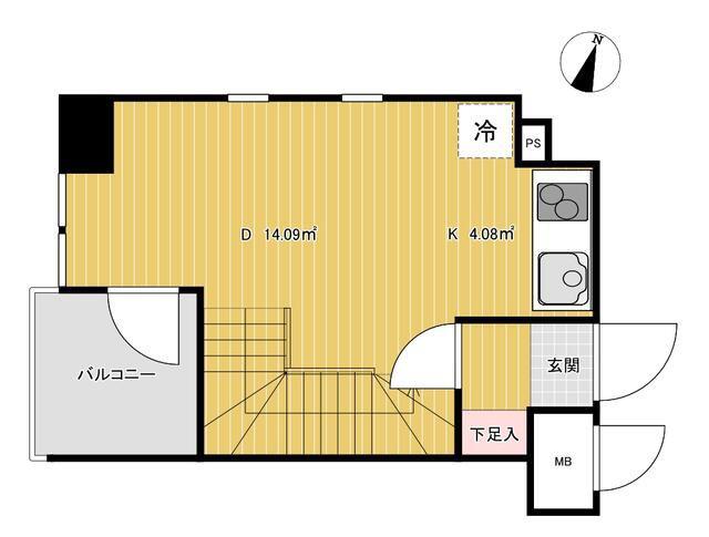 プレシエ伊勢佐木町(1DK/6階)の間取り写真