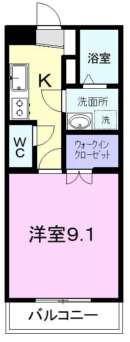 ルパーブ永田町(1K/5階)の間取り写真