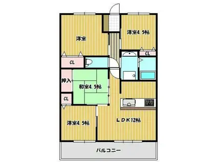 アルファライフ宇多津駅前(4LDK/5階)の間取り写真