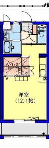 ライズ霧島(ワンルーム/4階)の間取り写真