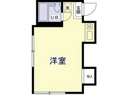 シャトル芦花(ワンルーム/2階)の間取り写真