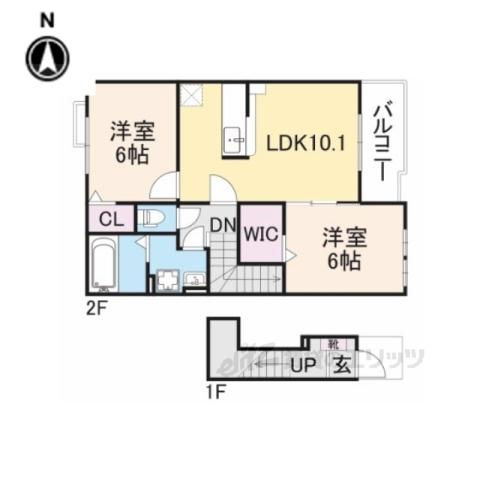 アルバⅢ(2LDK/2階)の間取り写真