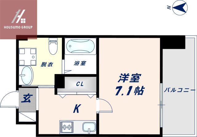JPレジデンス大阪城東II(1K/10階)の間取り写真