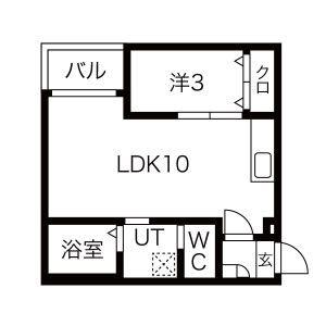 WARREN KOYO I(1LDK/1階)の間取り写真