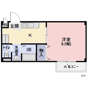 ノーブルガーデンKT(1K/2階)の間取り写真