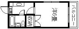 ESマンション(1K/2階)の間取り写真