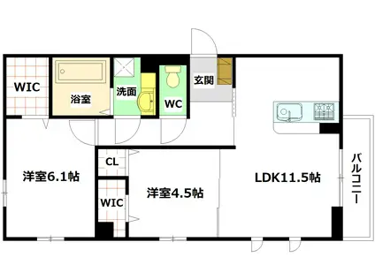 D-ROOM英(2LDK/2階)の間取り写真