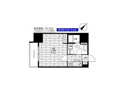 ステージファースト東日暮里(1K/8階)の間取り写真