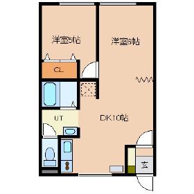 エーコー赤平(2DK/1階)の間取り写真