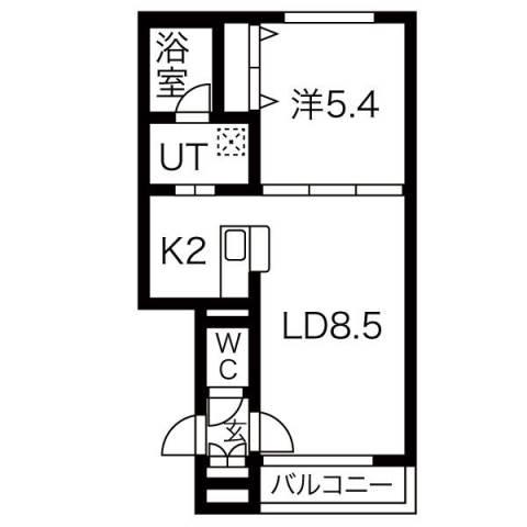 サンモール21(1LDK/3階)の間取り写真