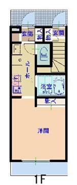 ラフィーネ緑ヶ丘(ワンルーム/1階)の間取り写真