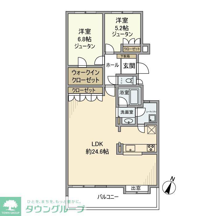 パークハイム氷川台西(2LDK/3階)の間取り写真