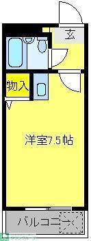 煉瓦館82(ワンルーム/2階)の間取り写真