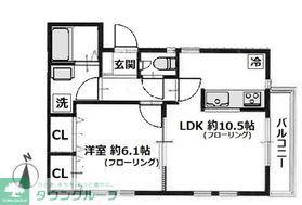 ラ・ストラーダ市が尾(1LDK/2階)の間取り写真