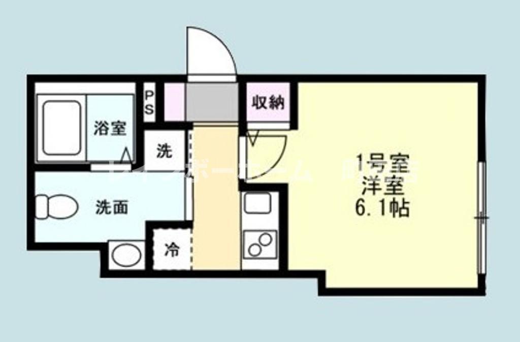 ベイルーム本厚木クレスト(1K/2階)の間取り写真