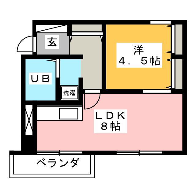 パティオス(1LDK/3階)の間取り写真