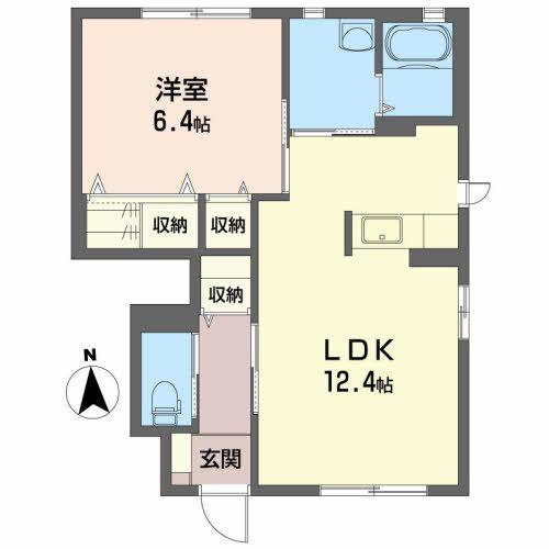 シャーメゾン作町A(1LDK/1階)の間取り写真