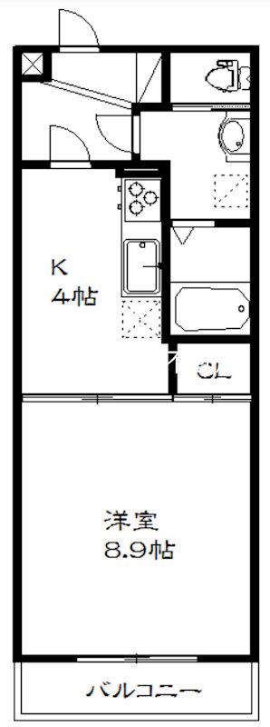 エクシード田町(1K/7階)の間取り写真