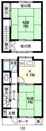 アスカ荘(2K/1階)の間取り写真