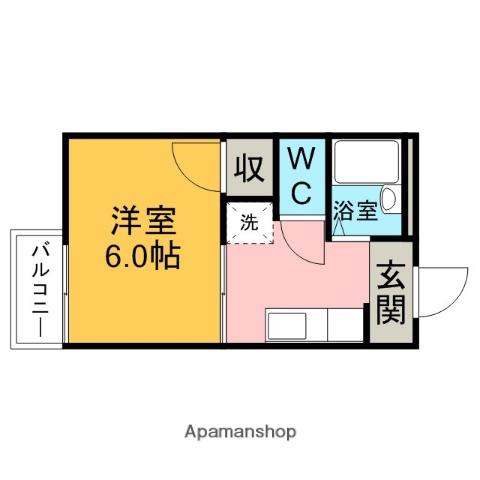 エーデルハイム(1K/1階)の間取り写真