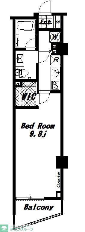 GRACE COURT MEGURO(1K/6階)の間取り写真