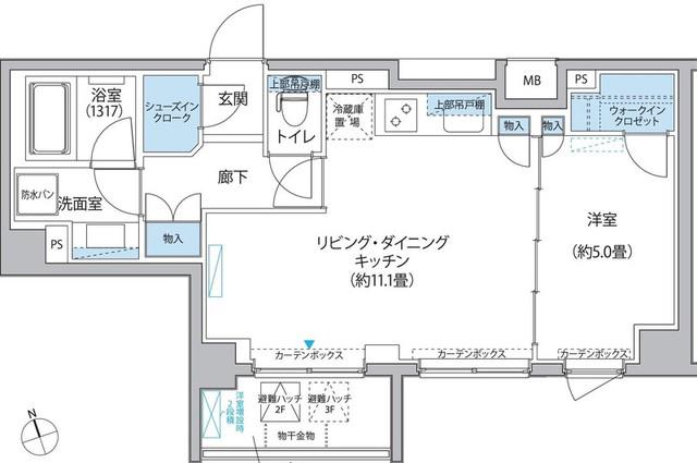 プラネソシエ大森山王(1LDK/1階)の間取り写真