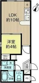 カピテーヌ円山(1DK/2階)の間取り写真
