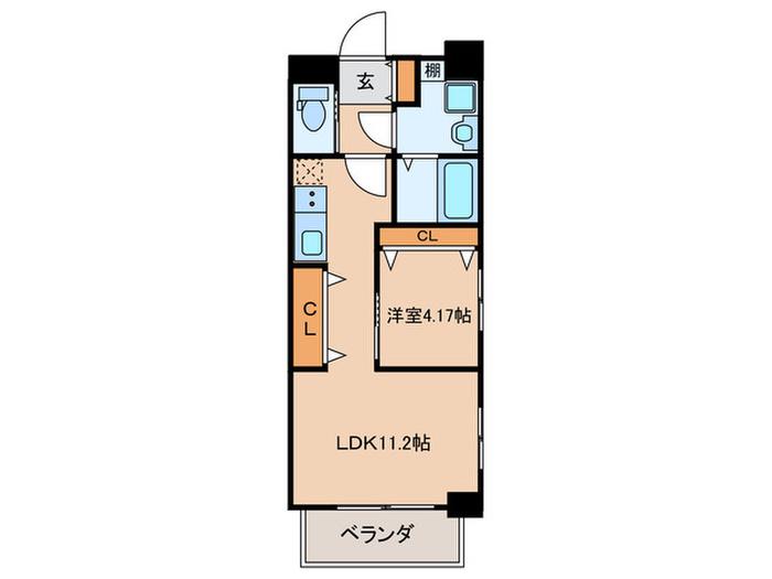 エルザグランツ黄金(1LDK/3階)の間取り写真