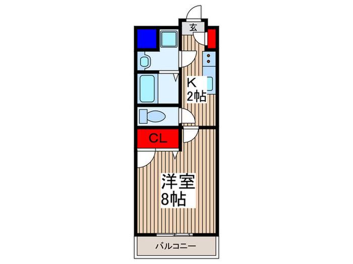 アニエスガーデン(1K/2階)の間取り写真