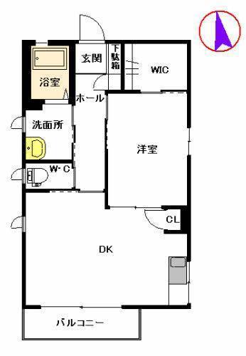 セフィラ万田II (1LDK/2階)の間取り写真