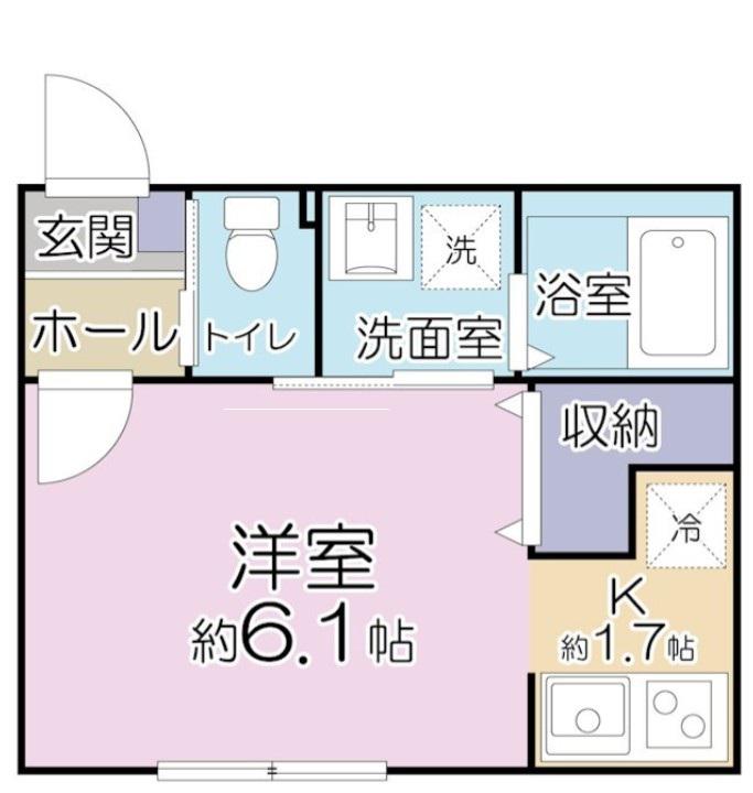 東京メトロ南北線 王子駅 徒歩7分 2階建 築4年(1K/2階)の間取り写真