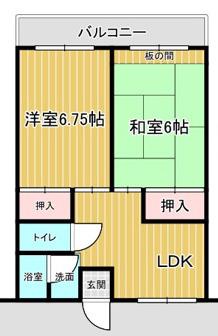 ラッフィナート海運町(2LDK/3階)の間取り写真