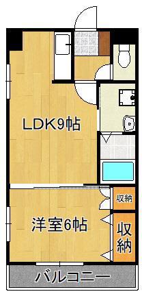 ローズ・フェアリーII(1LDK/1階)の間取り写真