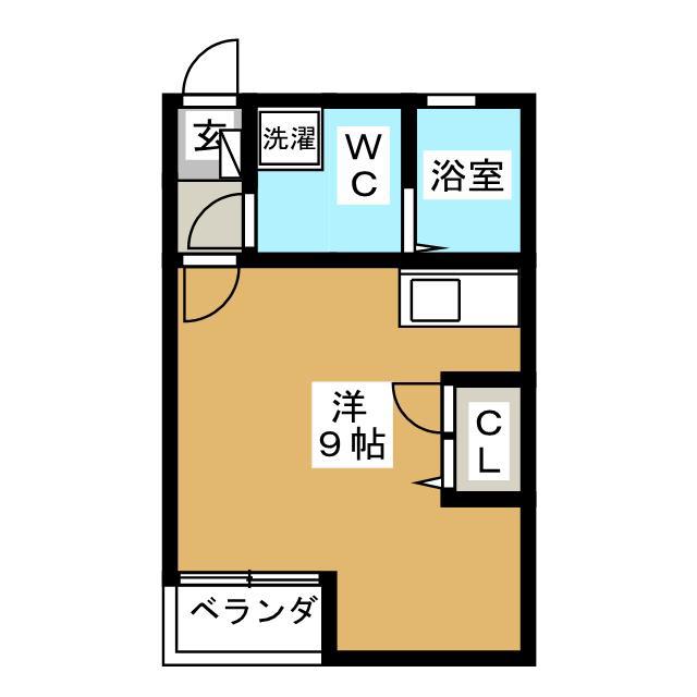 ラグーナコート荏原(ワンルーム/2階)の間取り写真