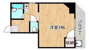 ゴールデンハイツ(1DK/4階)の間取り写真